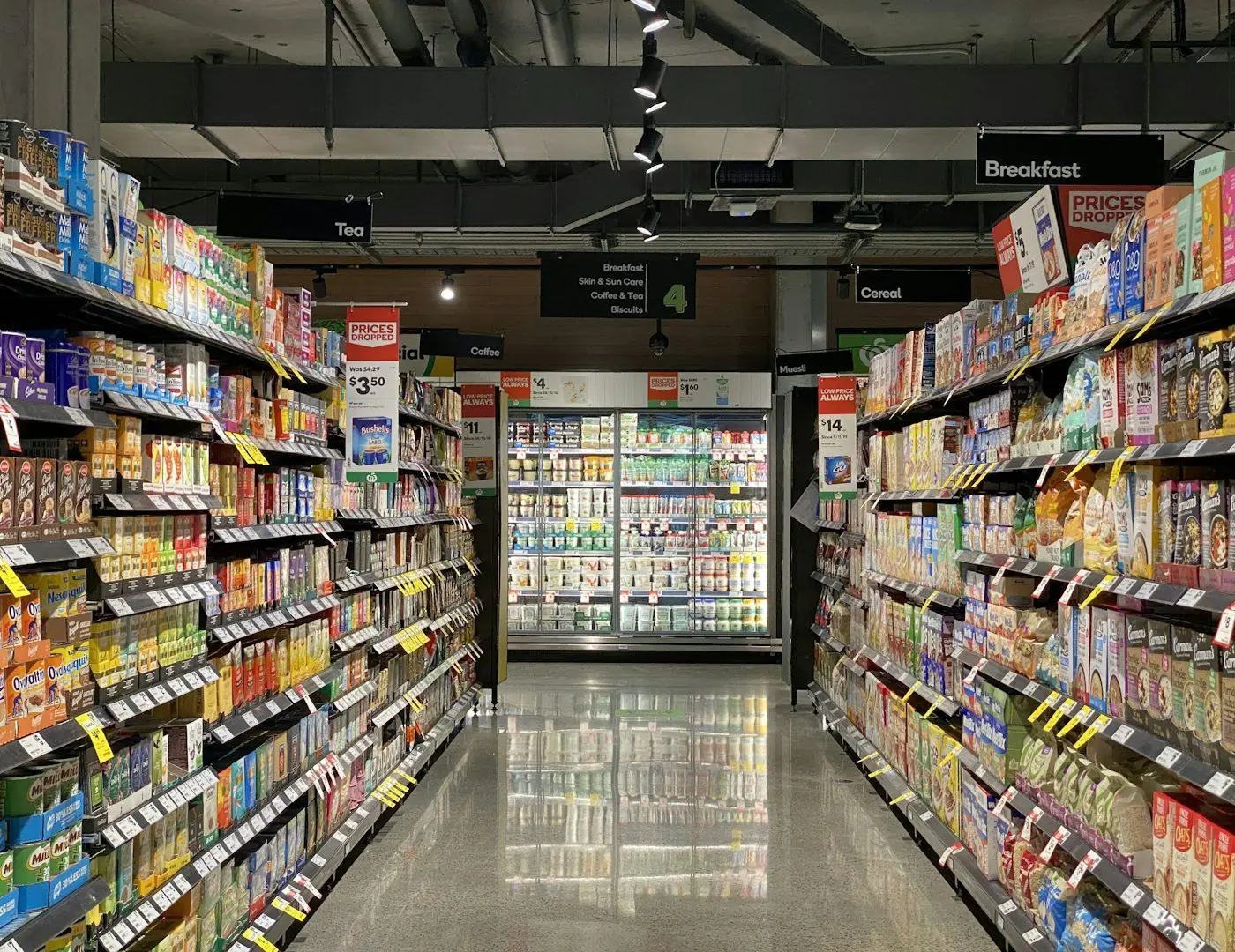 Pasillo de supermercado